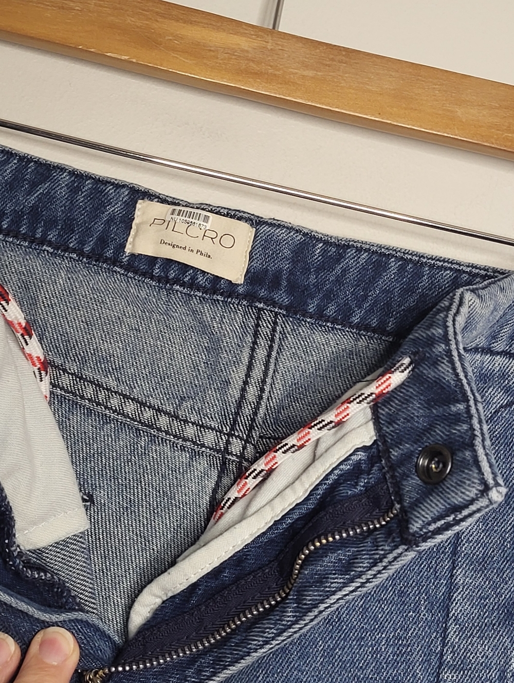 Pilcro Wide-Leg Jeans in Medium Blue - Picture 7 of 16